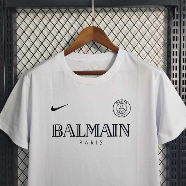 Camisa PSG White Balmain Refletiva  - Versão Torcedor