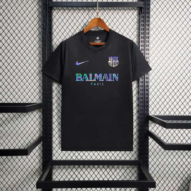 Camisa Barcelona Black Balmain Refletiva - Versão Torcedor